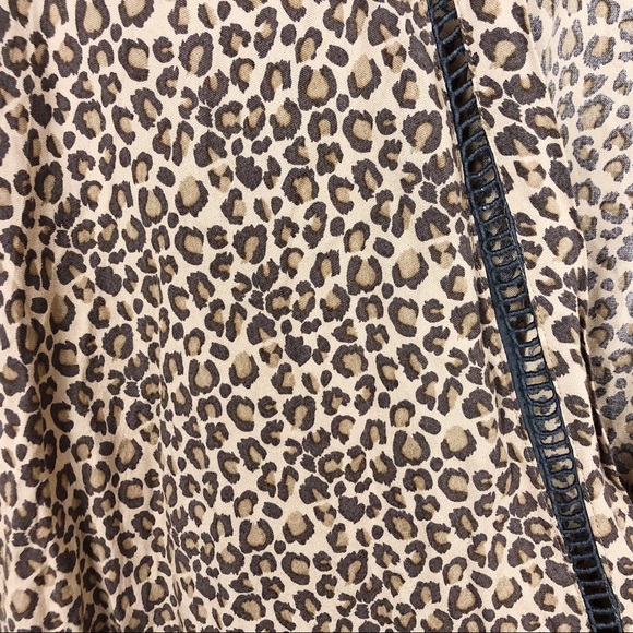 ANGIE Leopard Print Open Cardigan Kimono Small - Picture 3 of 6
